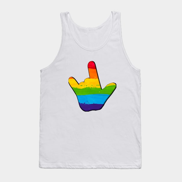 ILY Rainbow Tank Top by MonarchGraphics